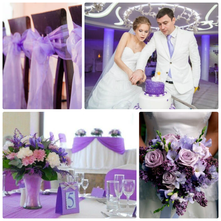 фиолетовая свадьба фото