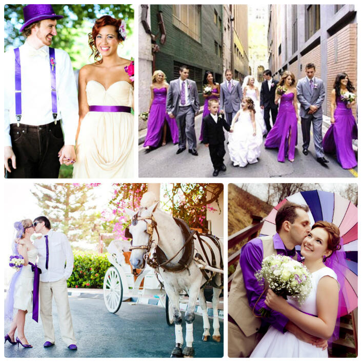фиолетовая свадьба фото