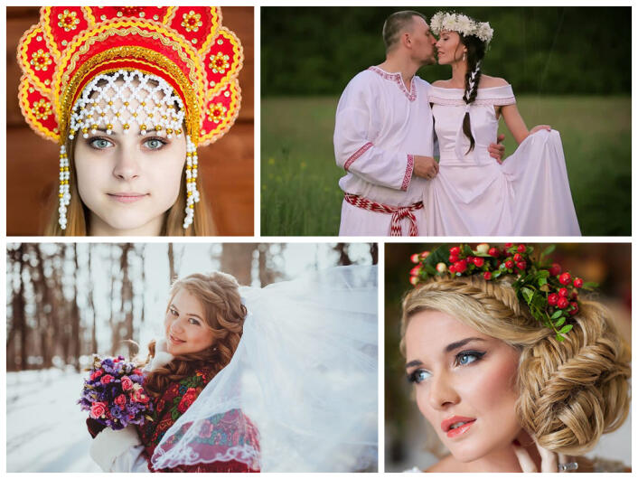свадебные традиции русского народа, платье невесты и фата
